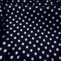 Microfibre bleu nuit a pois blanc