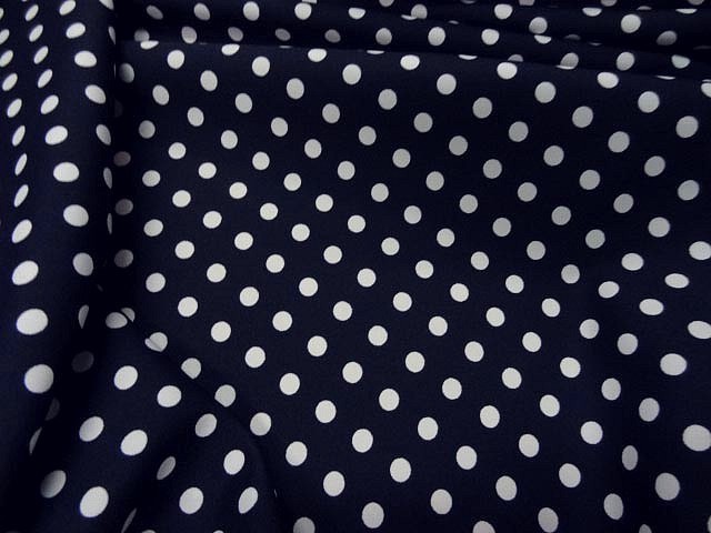 Microfibre bleu nuit a pois blanc