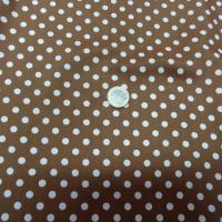 Microfibre cannelle a pois blancs 3 