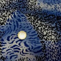 Microfibre imprimee fauve ton bleu blanc et noir0 2