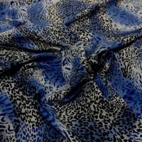 Microfibre imprimee fauve ton bleu blanc et noir0 3