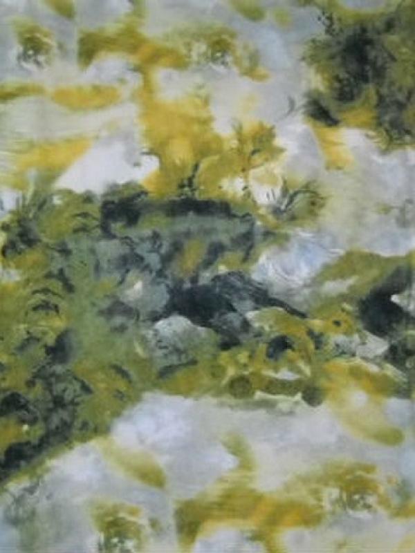 Microfibre motif abstrait kaki noir banane 1 