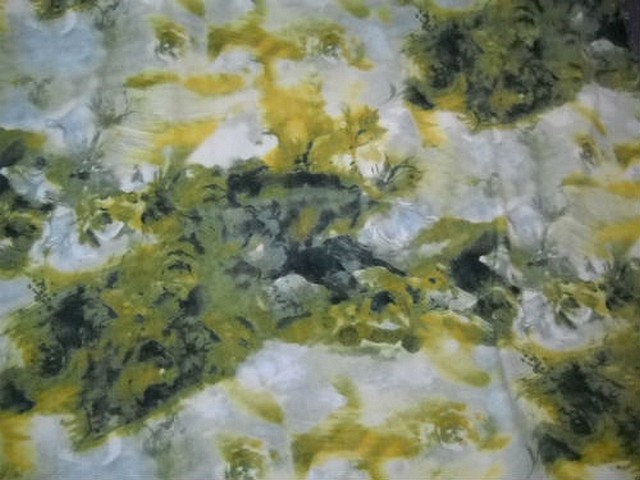 Microfibre motif abstrait kaki noir banane 1