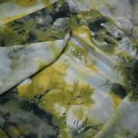 Microfibre motif abstrait kaki noir banane 2