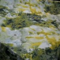 Microfibre motif abstrait kaki noir banane 3