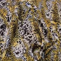 Microfibre motif leopard safran noir blanc 2