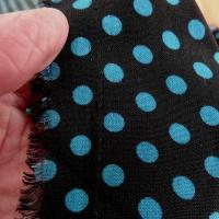 Microfibre noir pois bleu canard 3 