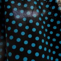 Microfibre noir pois bleu canard 4 