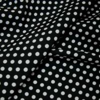 Microfibre noire a pois blancs 1 