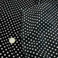 Microfibre noire a pois blancs 2 