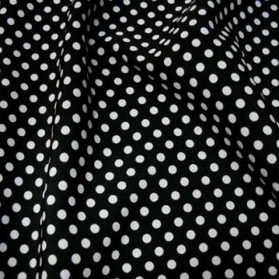 Microfibre noire a pois blancs 3 