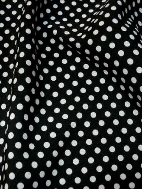 Microfibre noire a pois blancs 3 
