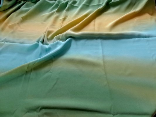 Microfibre tie and dye vert clair-jaune-bleu 1
