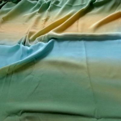 Microfibre tie and dye vert clair-jaune-bleu 1