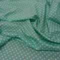 Microfibre vert d eau a pois blanc 8
