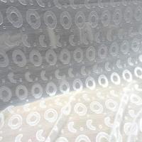 Mousseline blanc casse motifs cercle point virgule 1 