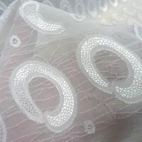 Mousseline blanc casse motifs cercle point virgule 2 