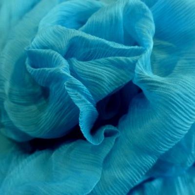 Mousseline chiffon bleu turquoise 01