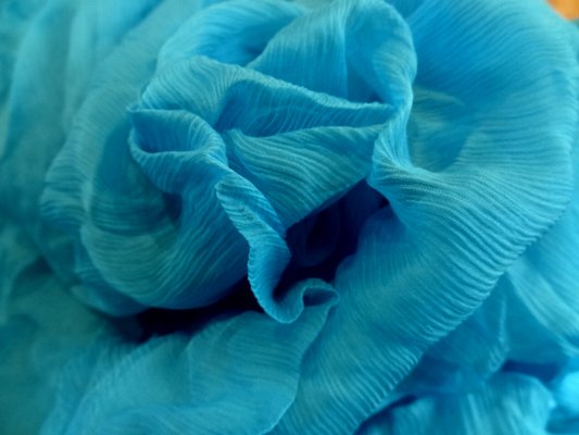 Mousseline chiffon bleu turquoise 01