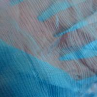 Mousseline chiffon bleu turquoise 02