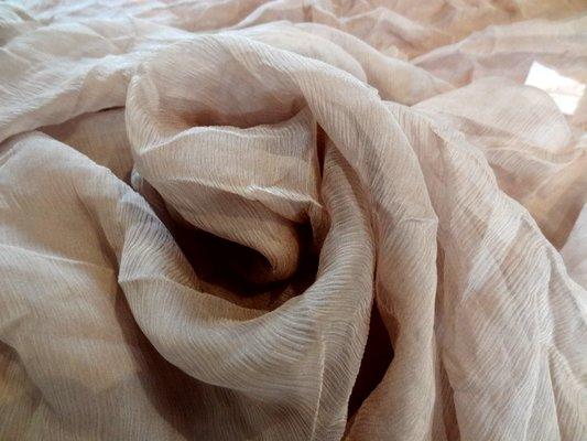 Mousseline chiffon noisette 01