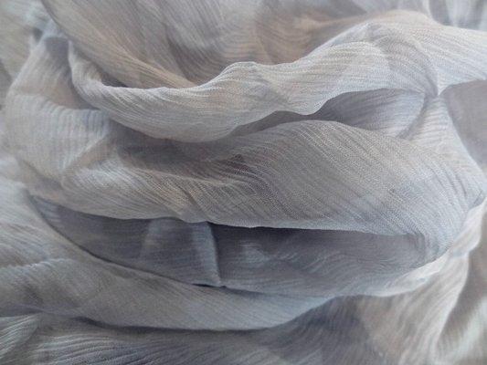 Mousseline chiffon nuage gris 01