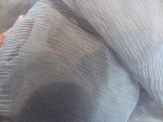 Mousseline chiffon nuage gris 02