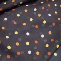 Mousseline crepon marron a pois 2 