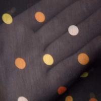 Mousseline crepon marron a pois 4 