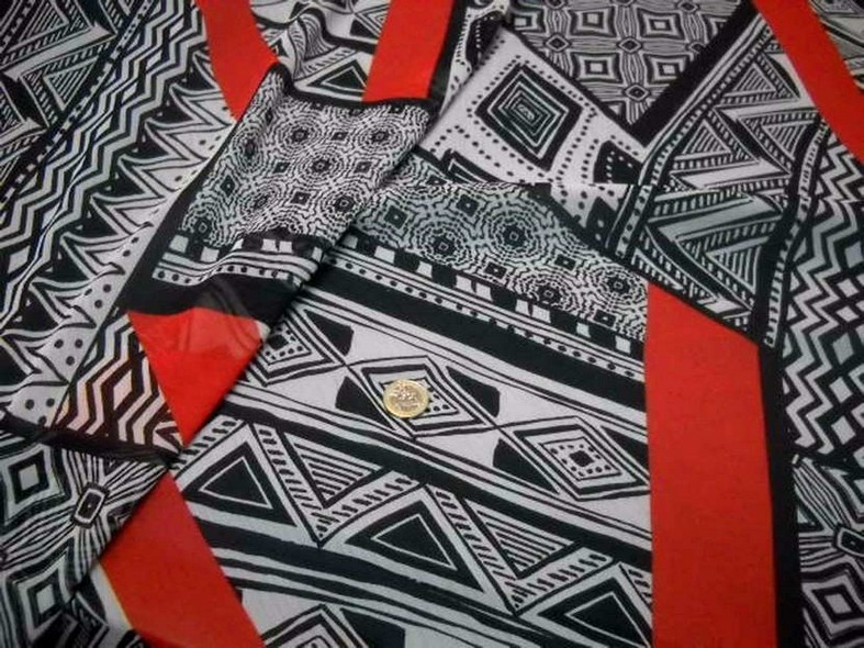 Mousseline crepon patchwork ethnique 2