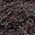 Mousseline crepon prune motifs classiques marbres 3 