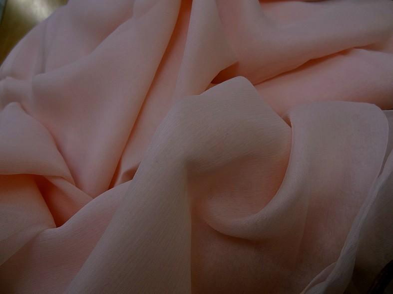 Mousseline crepon rose chamallow