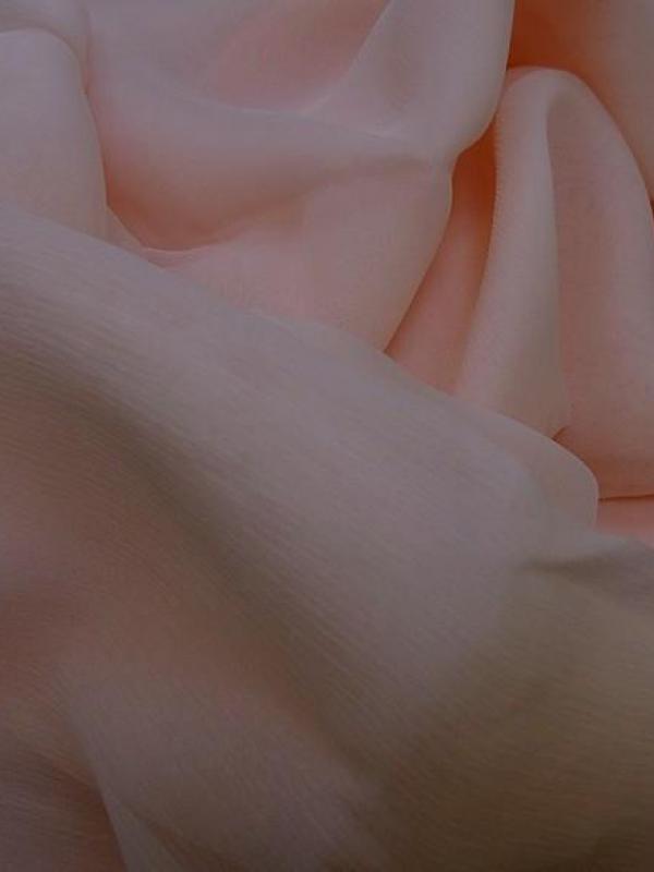 Mousseline crepon rose chamallow 1 