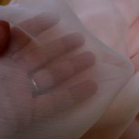 Mousseline crepon rose chamallow 2