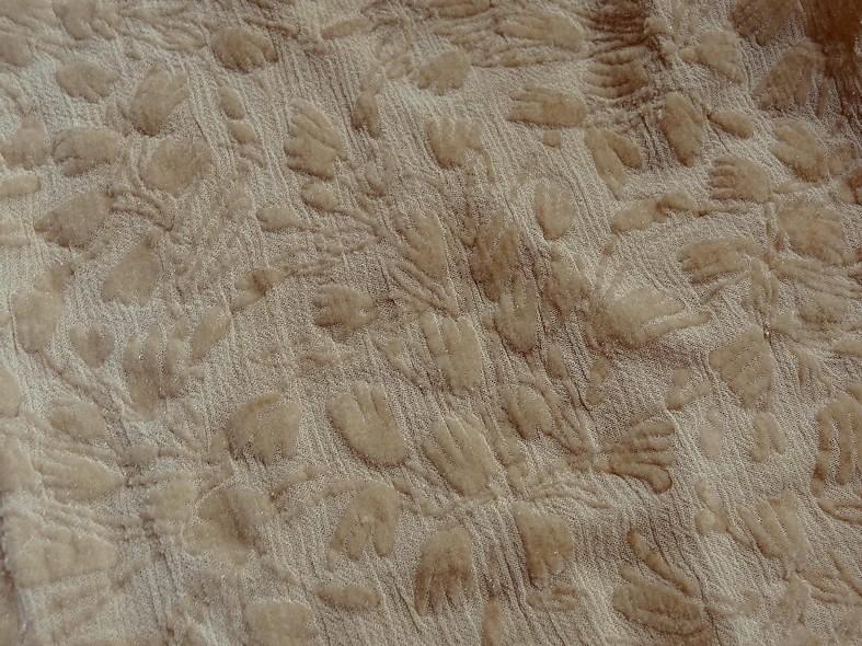 Mousseline crepon velours devore motif fleuri 2
