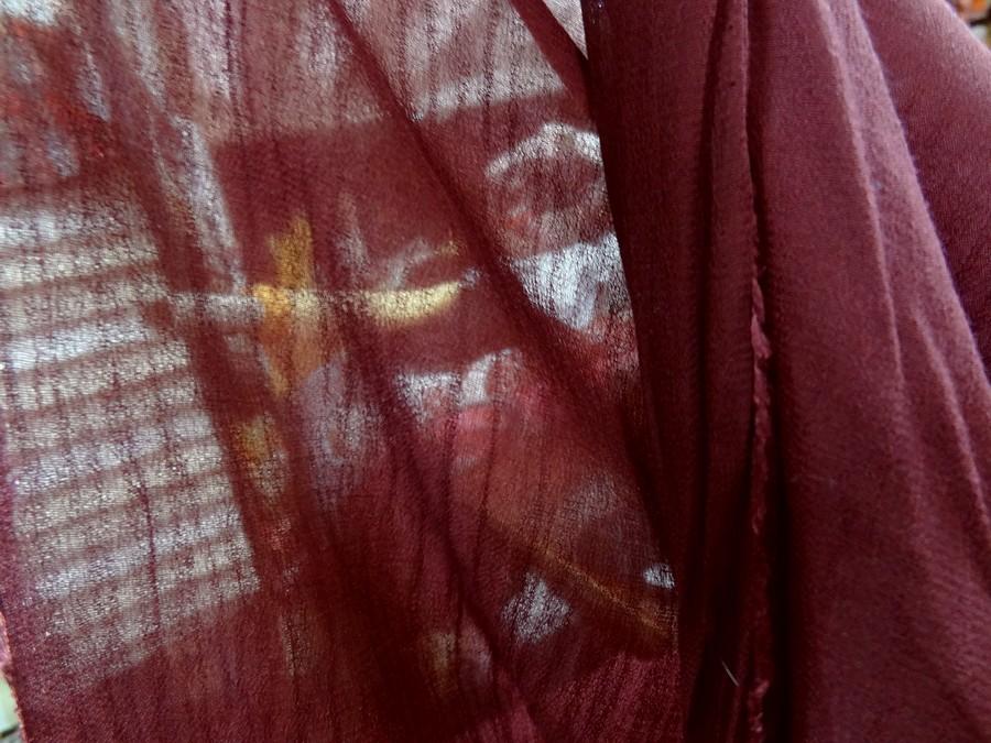 Mousseline creponnee lie de vin 3