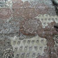 Mousseline de crepe ton terre et kaki 2