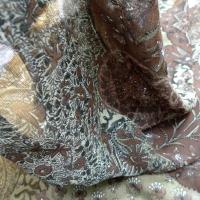 Mousseline de crepe ton terre et kaki 4