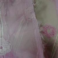 Mousseline de soie brodee et ajouree teinte orchidee 11 
