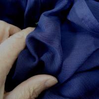 Mousseline de soie chiffon bleu marine 4 