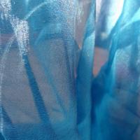 Mousseline de soie chiffon bleu petrole 3 