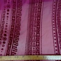 Mousseline de soie chiffon framboise application velours type indien 2 