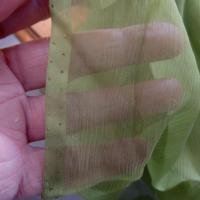 Mousseline de soie chiffon kaki vert mousse 2 