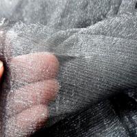 Mousseline de soie chiffon noire lamee 3 