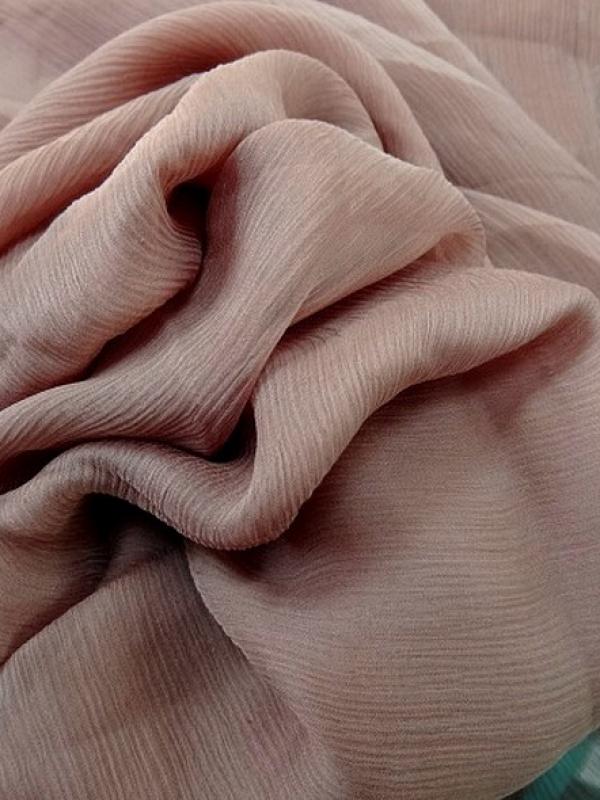 Mousseline de soie chiffon noisette 3 