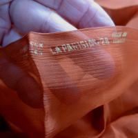 Mousseline de soie chiffon teinte acajou 1 