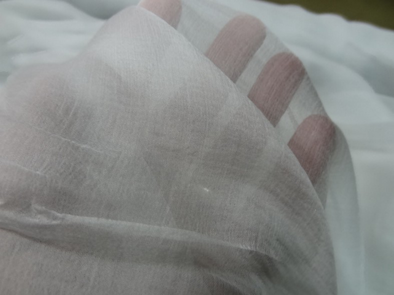 Mousseline de soie chiffon teinte fumee 3