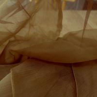 Mousseline de soie chiffon teinte noisette 3 