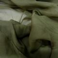 Mousseline de soie chiffon teinte olive 2