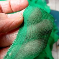 Mousseline de soie chiffon vert emeraude 4 